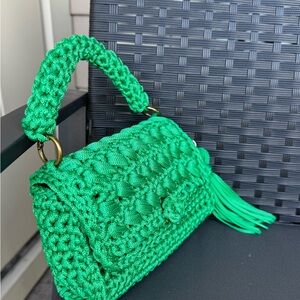 Green Handwoven Women's Bag